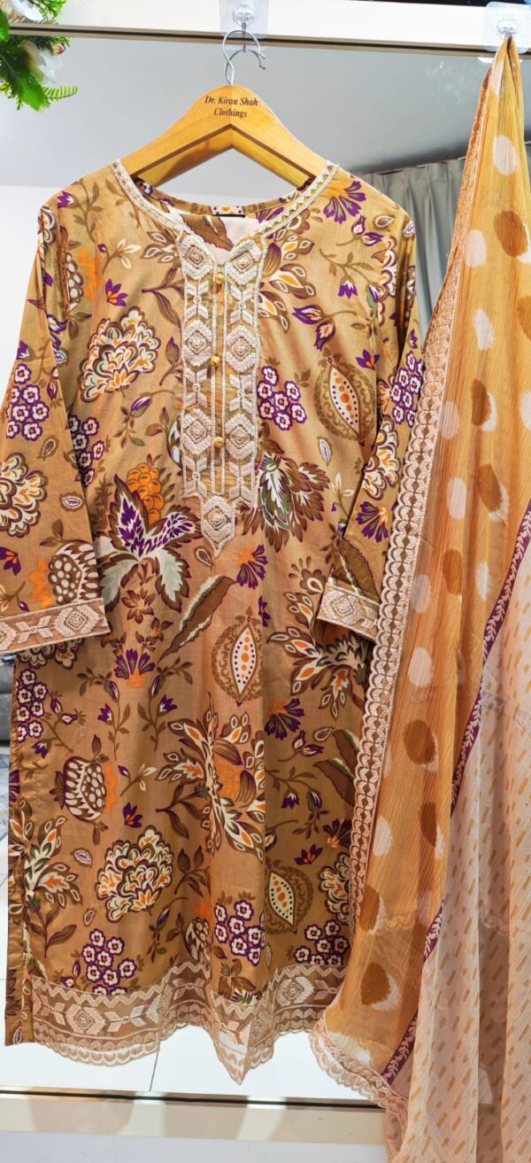 3-Piece Stitched Embroidered Suits – Patch Work Collection (Farshi Shalwar)