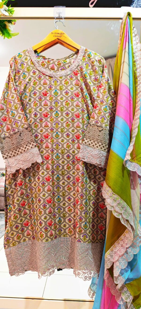 3-Piece Stitched Embroidered Suits – Patch Work Collection (Farshi Shalwar)