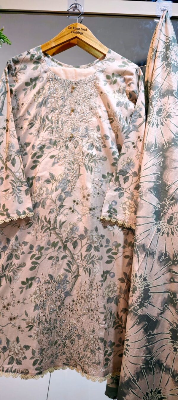 3PC Stitched Embroidered Lawn Suit | Chiffon & Lawn Dupatta