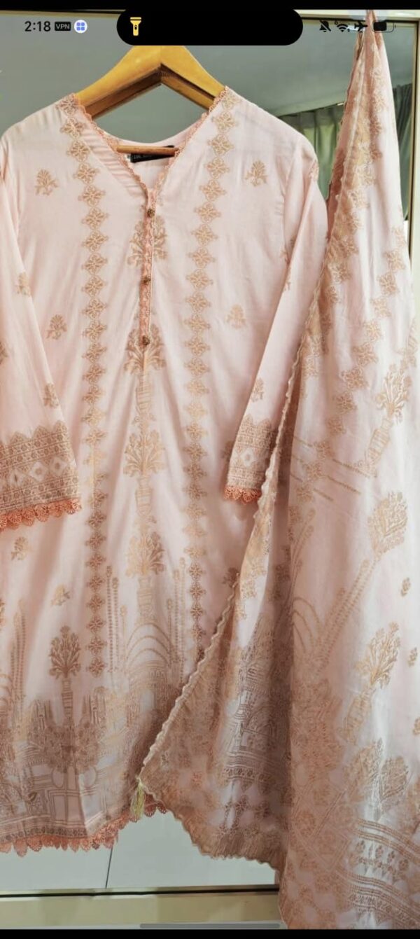 3PC Stitched Embroidered Lawn Suit | Chiffon & Lawn Dupatta