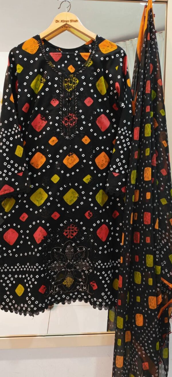 3PC Stitched Embroidered Lawn Suit | Chiffon & Lawn Dupatta